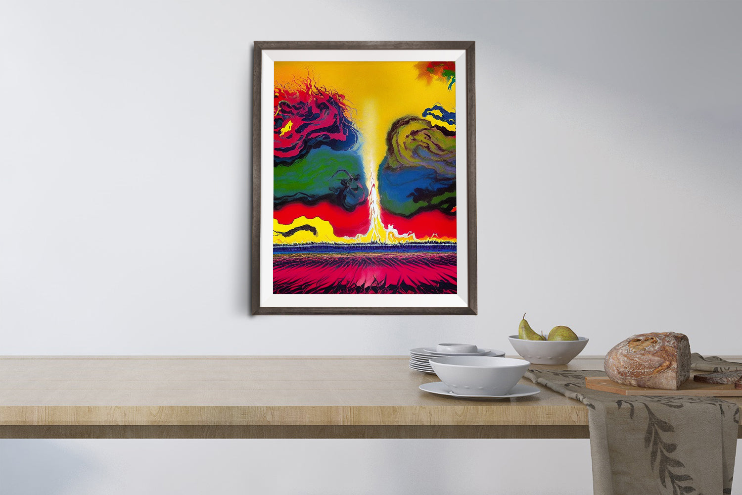 IN AWE ABSTRACT TORNADO POSTER