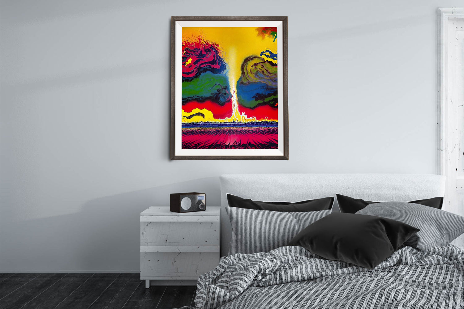IN AWE ABSTRACT TORNADO POSTER