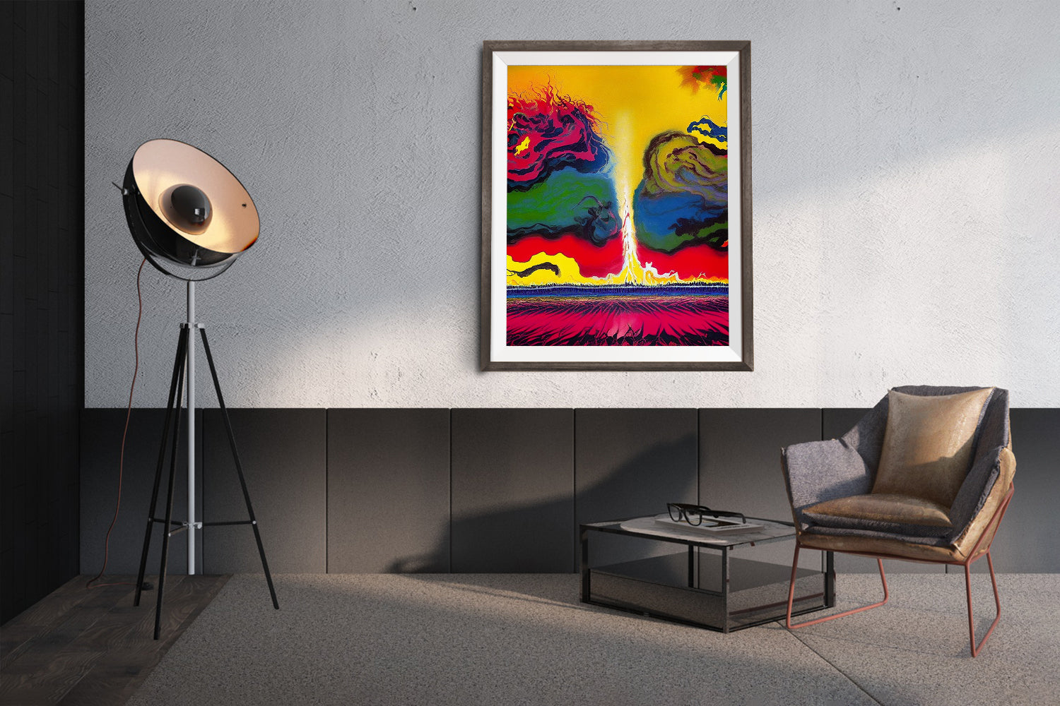 IN AWE ABSTRACT TORNADO POSTER