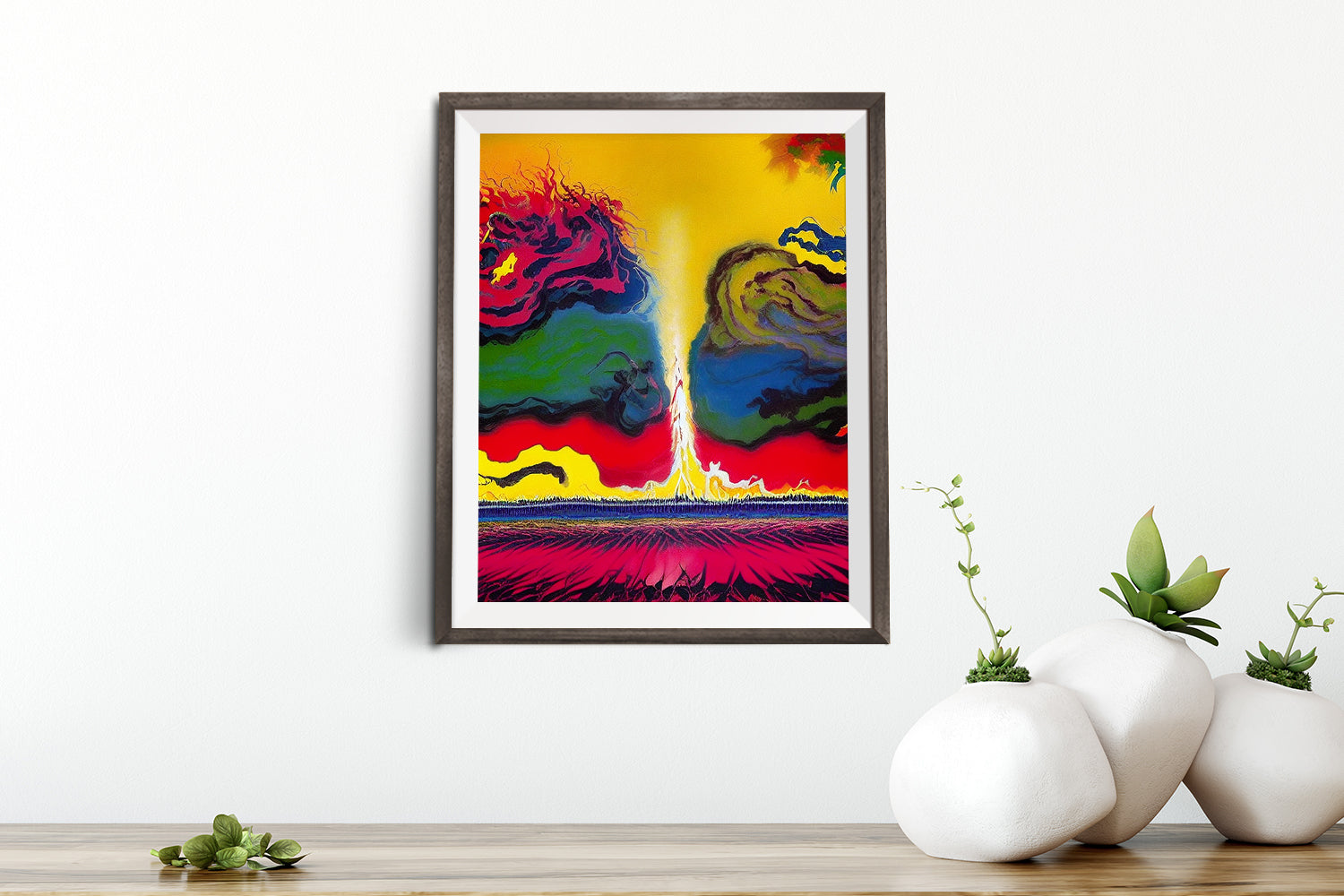 IN AWE ABSTRACT TORNADO POSTER