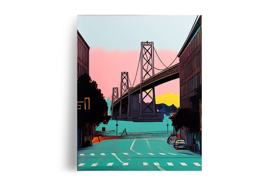 SAN FRANCISCO BAY BRIDGE HARRISON STREET POSTER