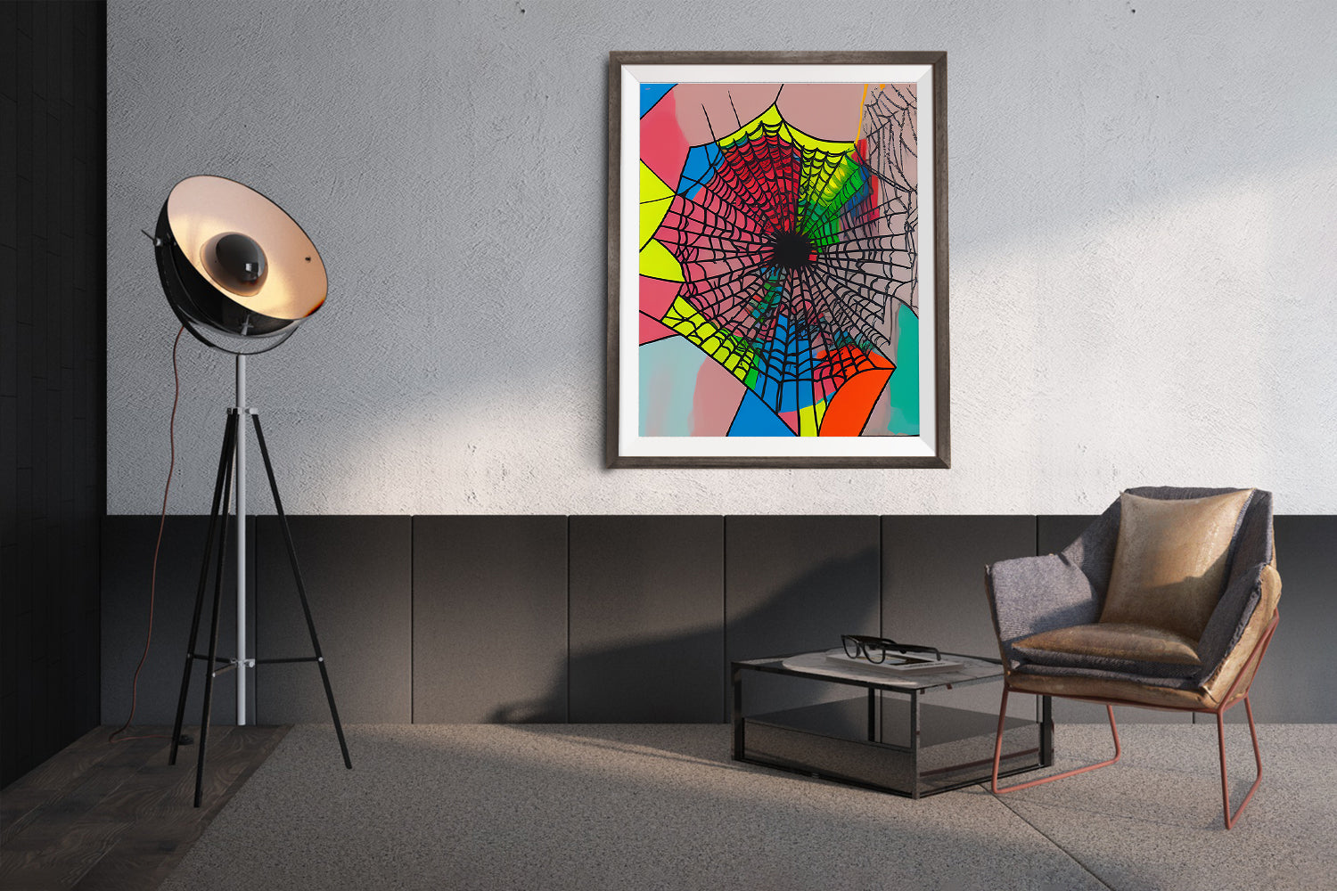COLORFUL SPIDER WEB POSTER