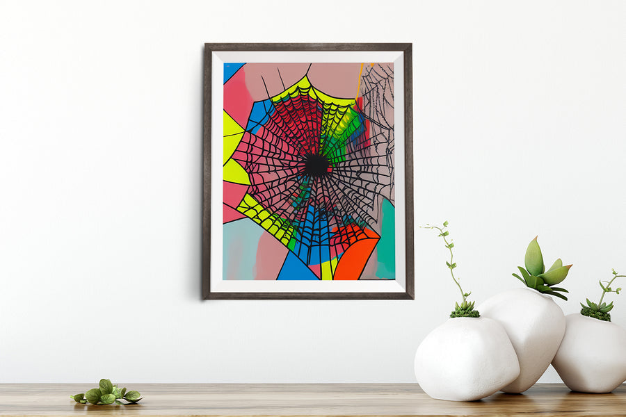 COLORFUL SPIDER WEB POSTER