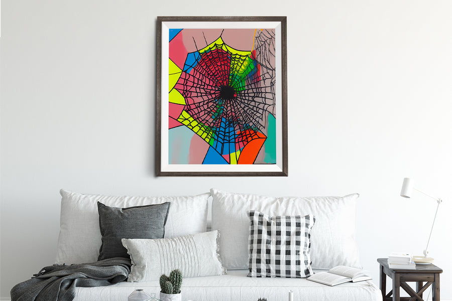 COLORFUL SPIDER WEB POSTER