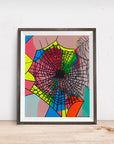 COLORFUL SPIDER WEB POSTER