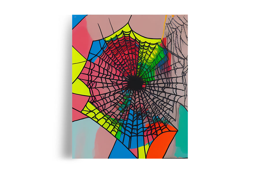 COLORFUL SPIDER WEB POSTER