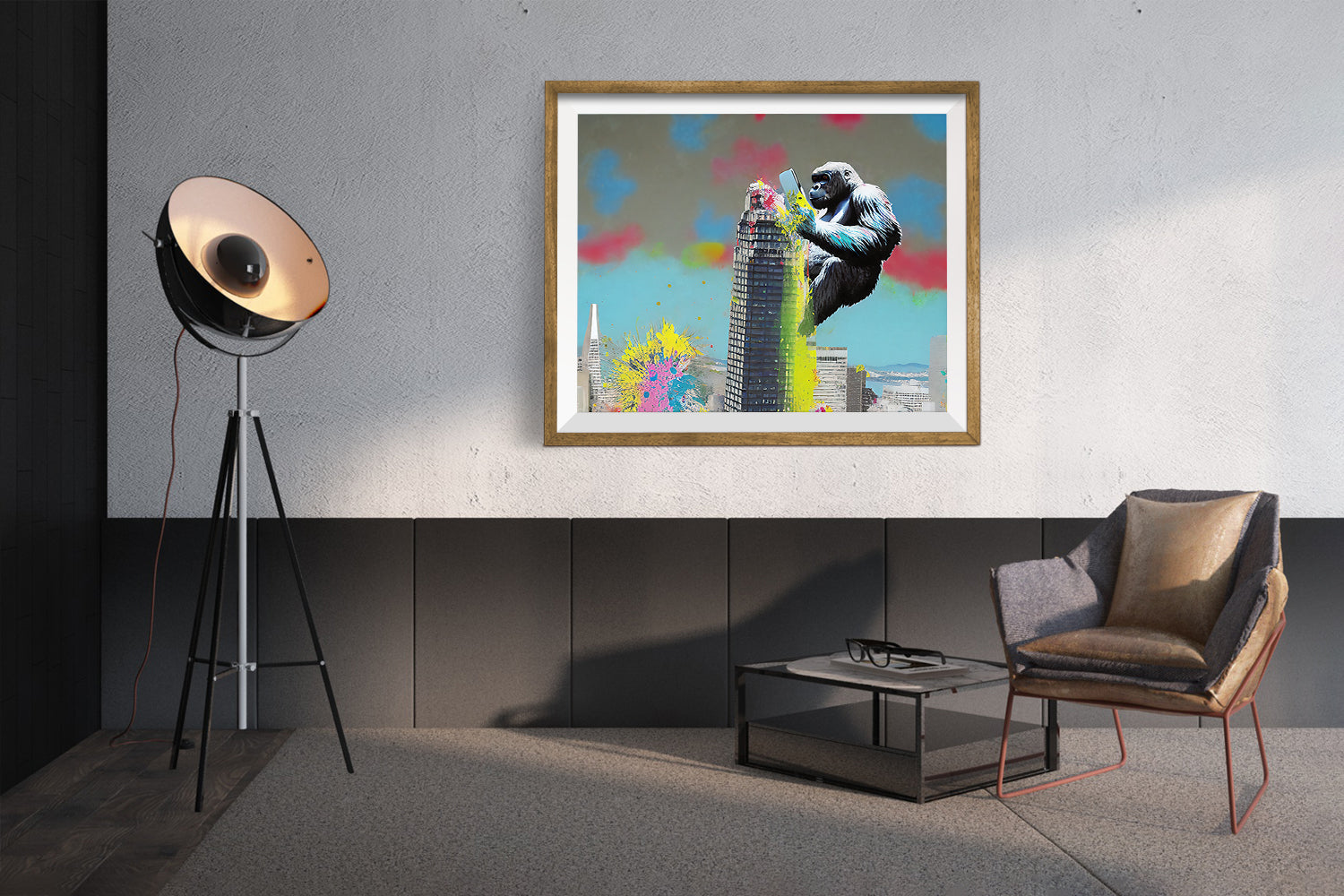 SAN FRANCISCO SALESFORCE TOWER GORILLA POSTER