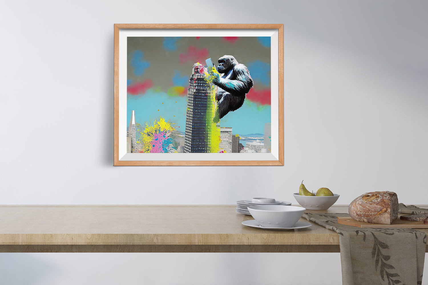 SAN FRANCISCO SALESFORCE TOWER GORILLA POSTER