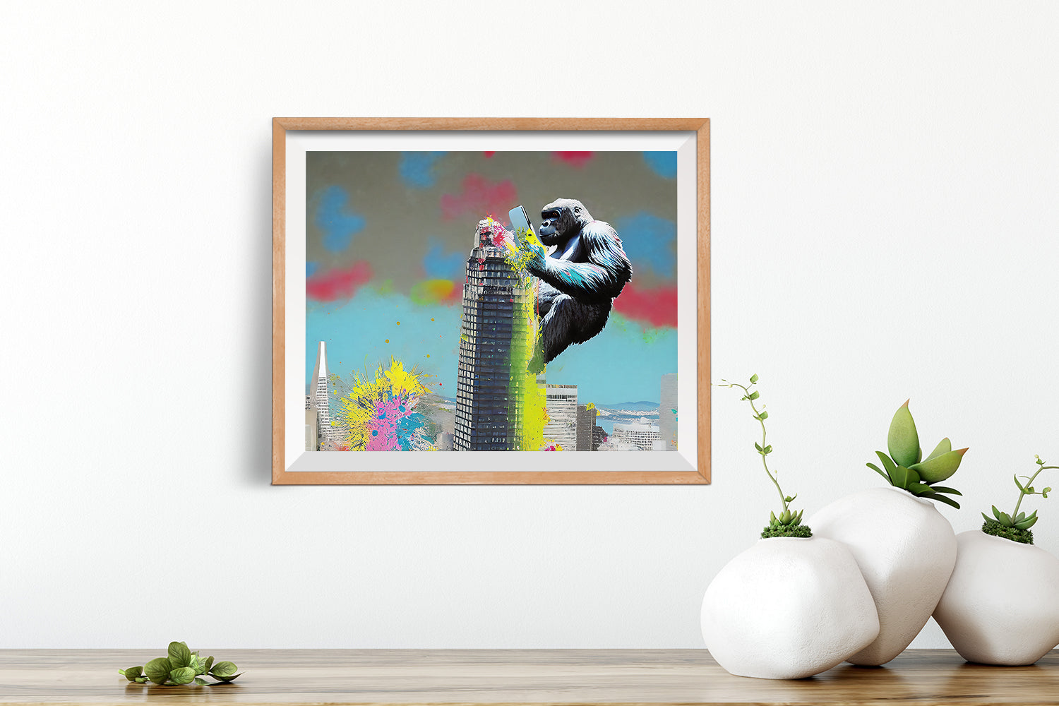 SAN FRANCISCO SALESFORCE TOWER GORILLA POSTER