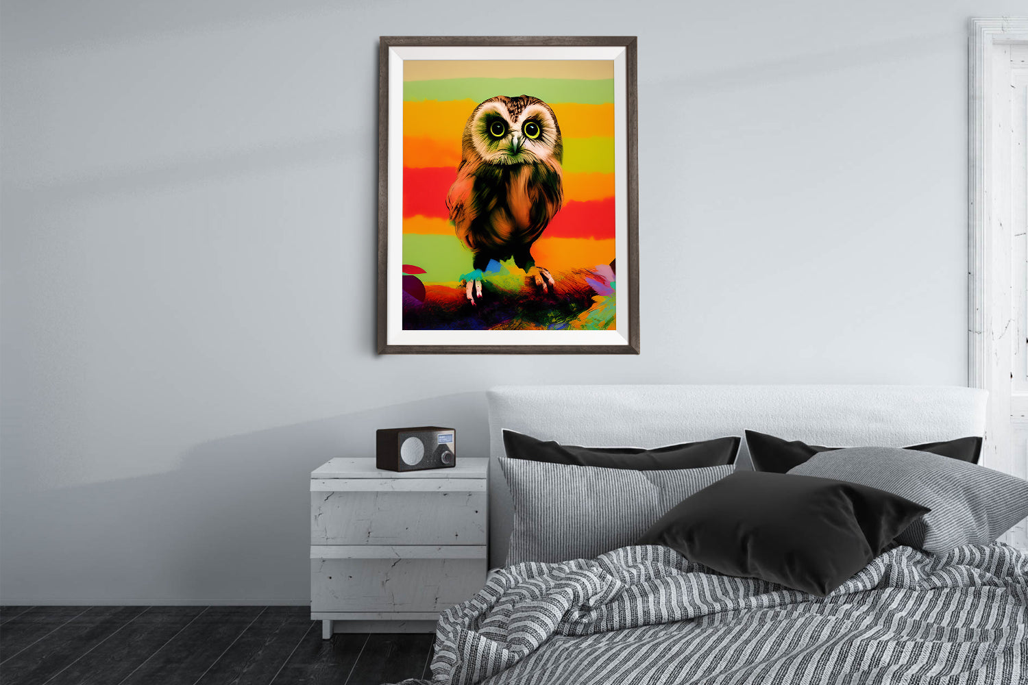 COUCOU HIBOU OWL POSTER