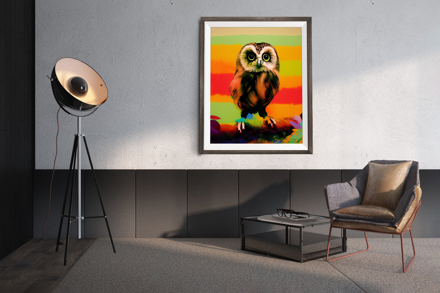 COUCOU HIBOU OWL POSTER