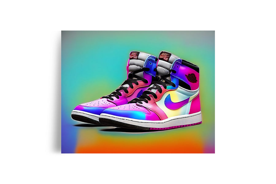 AIR JORDAN 1 RAINBOW POSTER