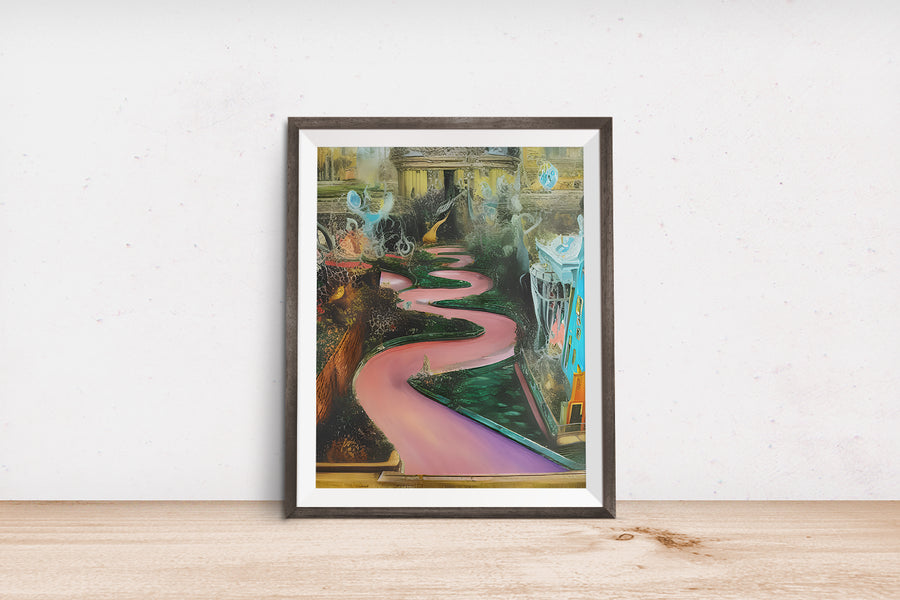 SAN FRANCISCO LOMBARD STREET IN WONDERLAND POSTER