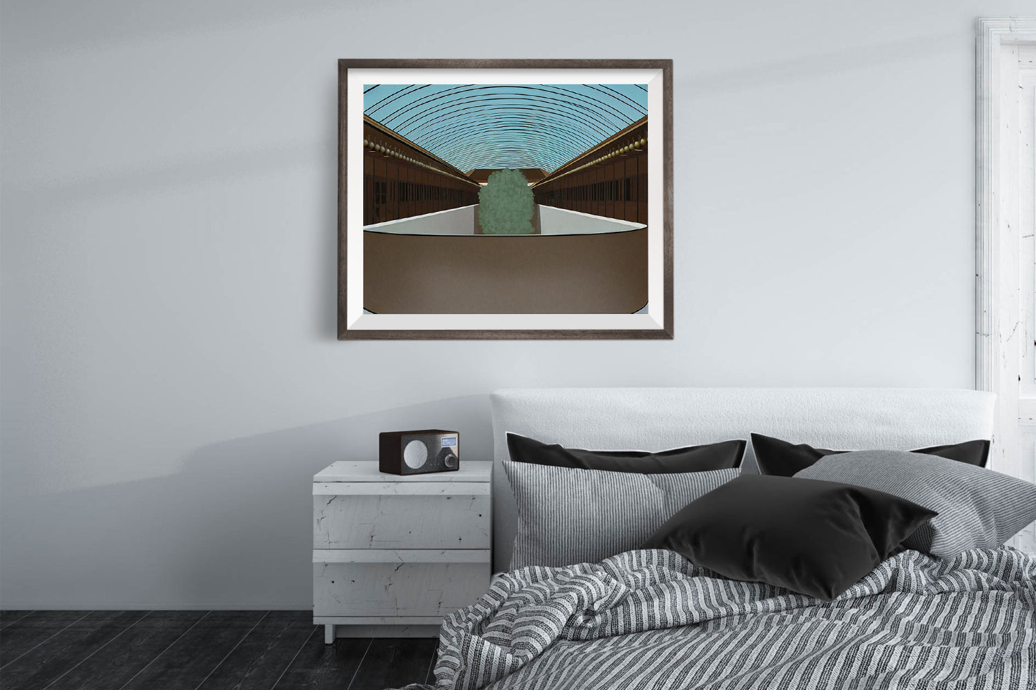 MARIN COUNTY CIVIC CENTER BY FRANK LLOYD WHITE POSTER