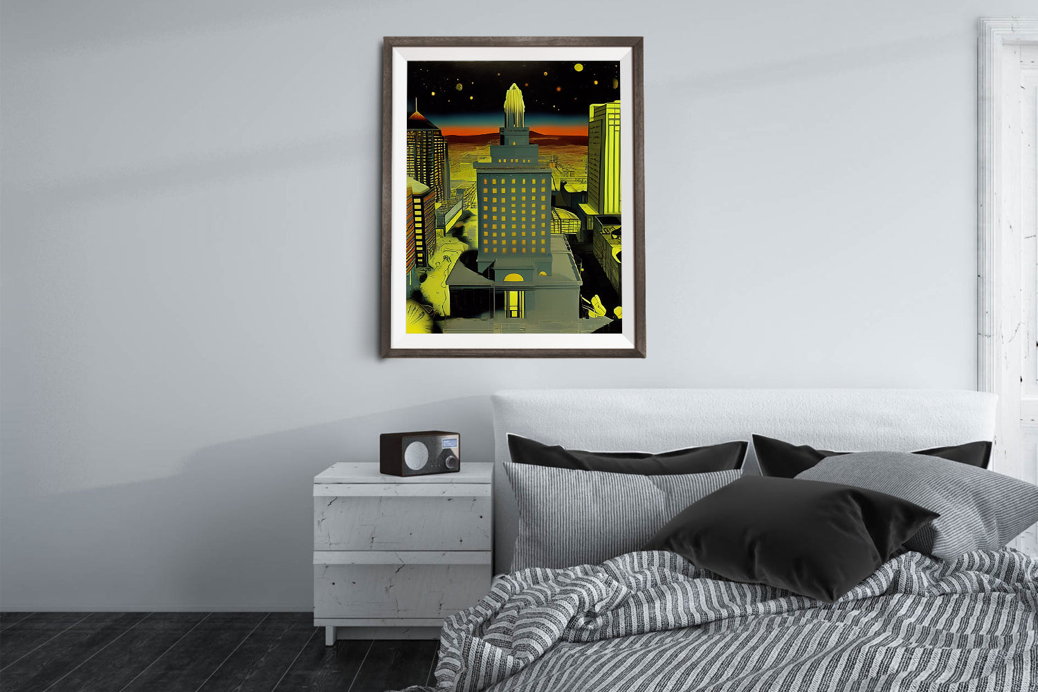 OAKLAND DOWNTOWN ON MARS POSTER