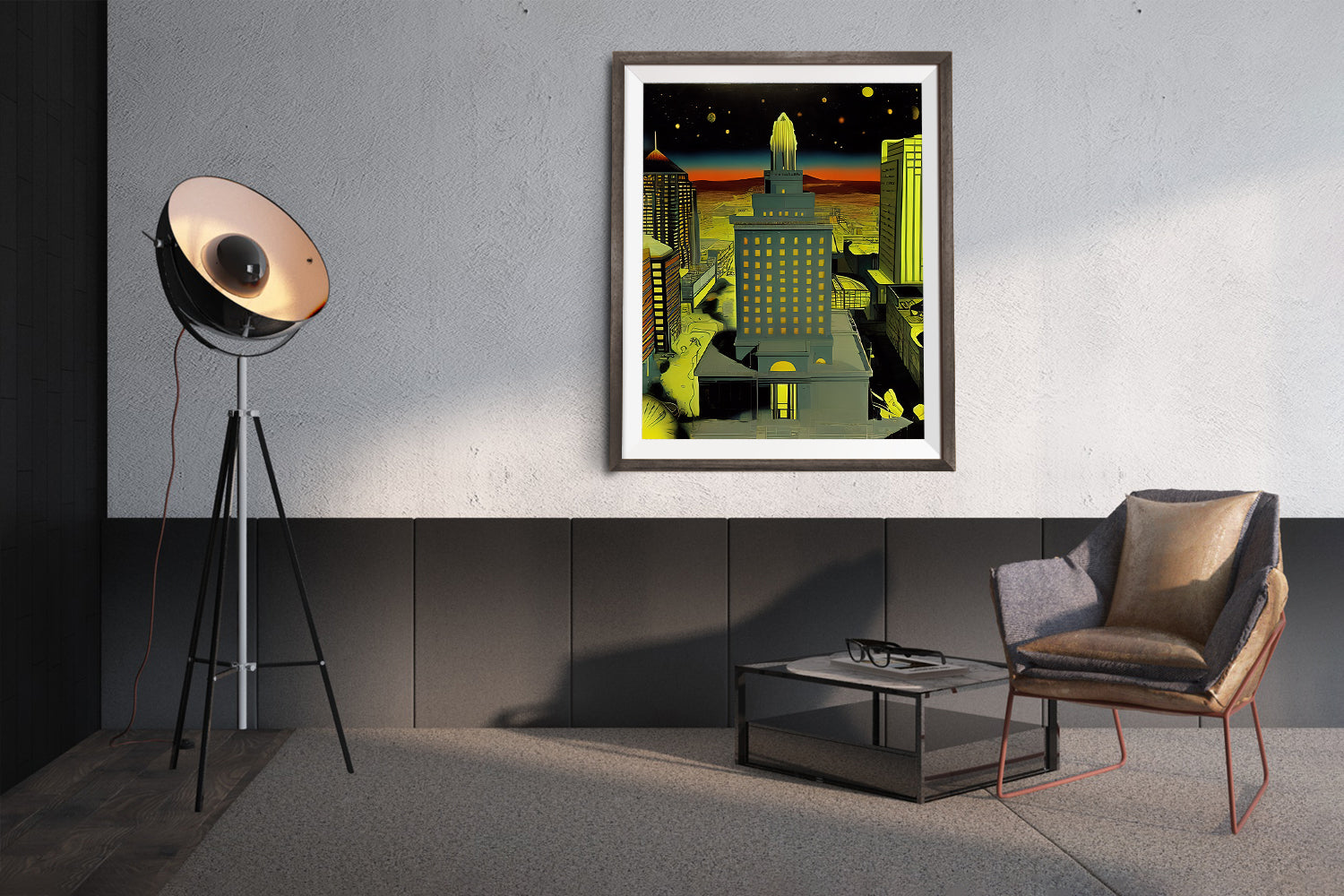 OAKLAND DOWNTOWN ON MARS POSTER