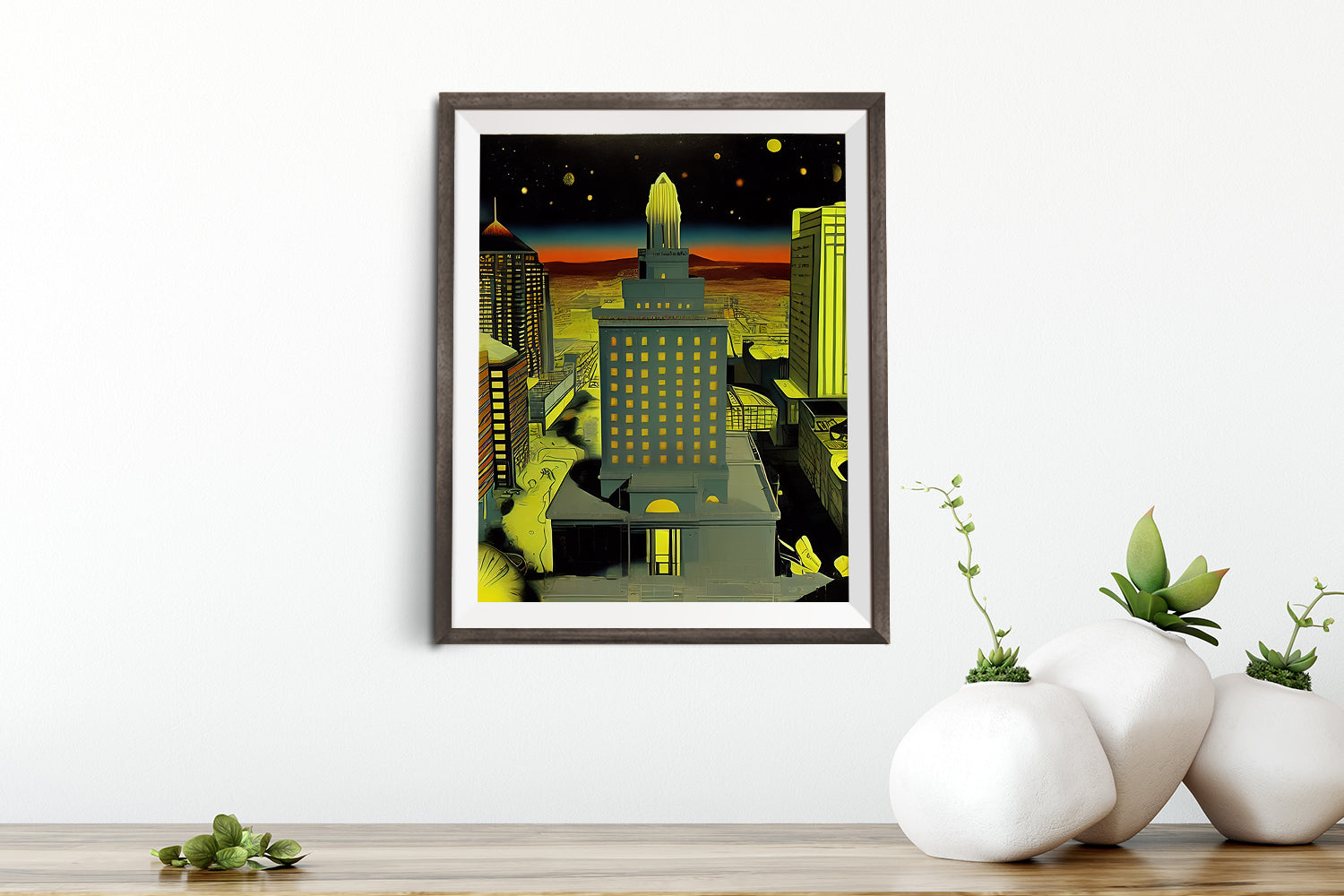 OAKLAND DOWNTOWN ON MARS POSTER