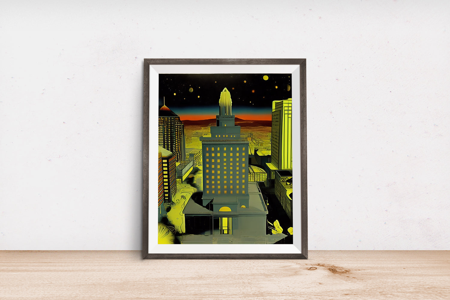 OAKLAND DOWNTOWN ON MARS POSTER