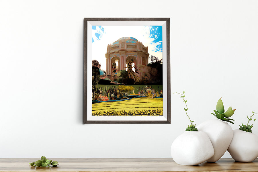 SAN FRANCISCO PALACE OF FINE ARTS IN WONDERLAND POSTER