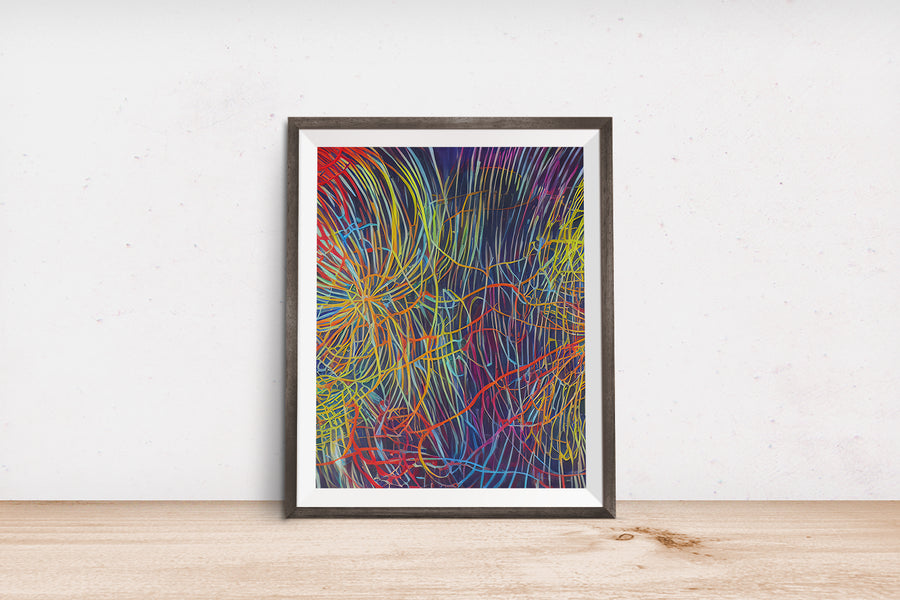 RAINBOW WEB EXPLOSION POSTER