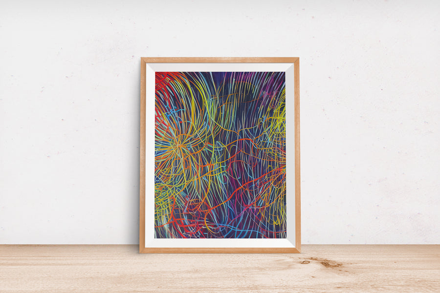 RAINBOW WEB EXPLOSION POSTER