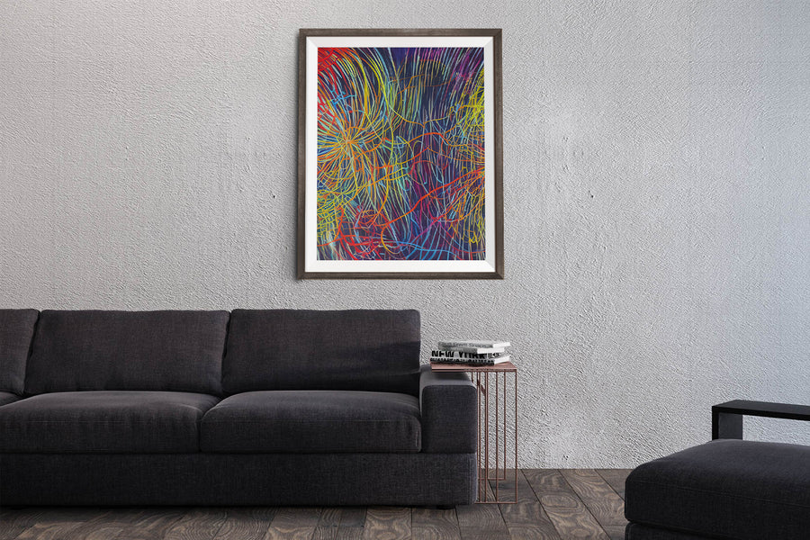 RAINBOW WEB EXPLOSION POSTER