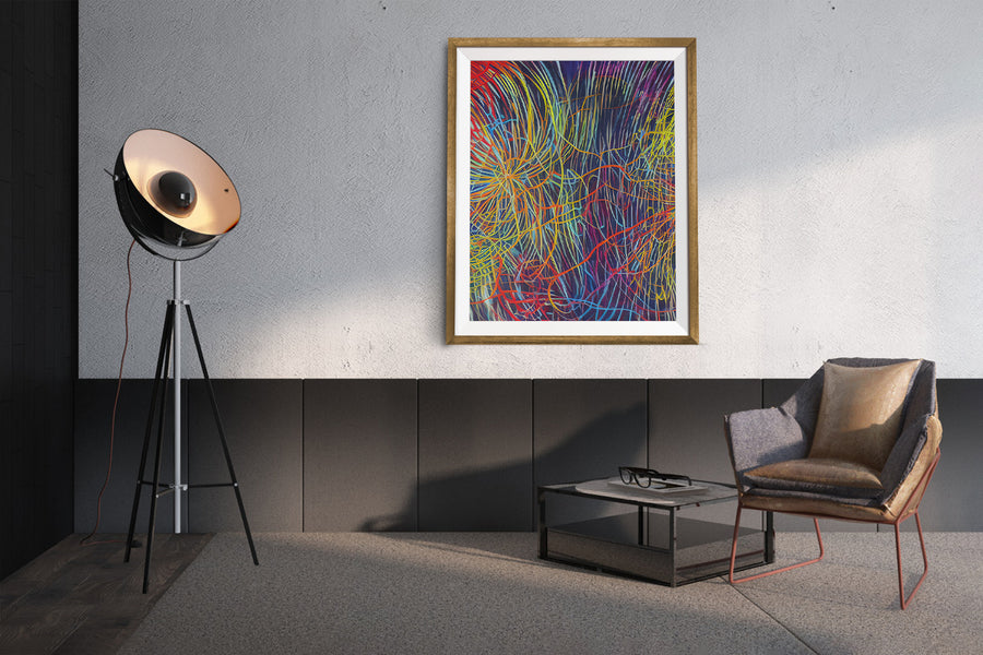 RAINBOW WEB EXPLOSION POSTER