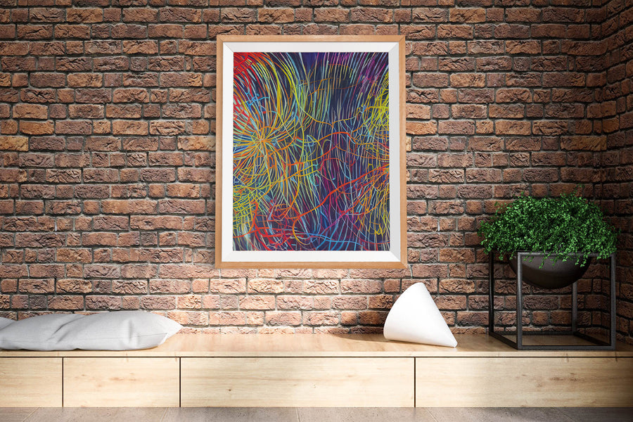 RAINBOW WEB EXPLOSION POSTER