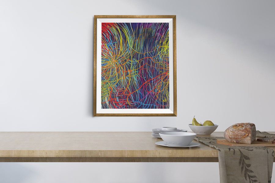 RAINBOW WEB EXPLOSION POSTER