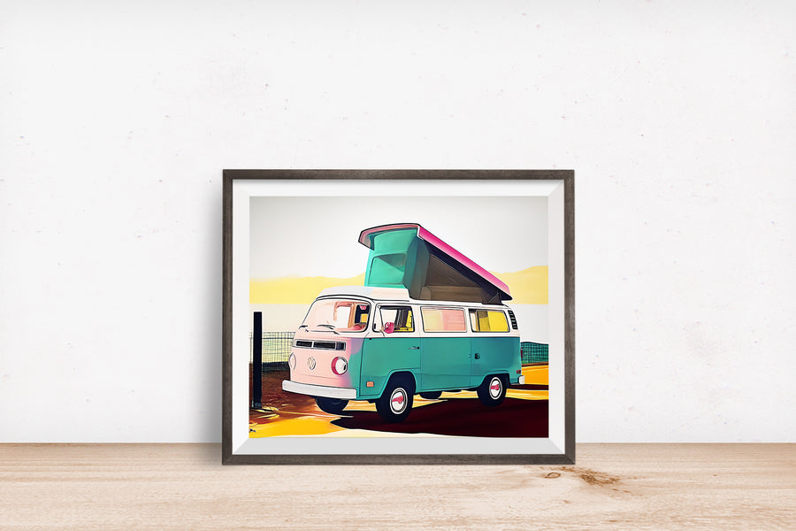 VOLKSWAGEN BUS VW VAN POSTER