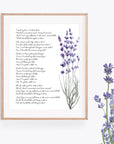 Personalized Wedding Day Love Letter / Wedding Vows / First Dance Song Cotton Anniversary Print - Lavender